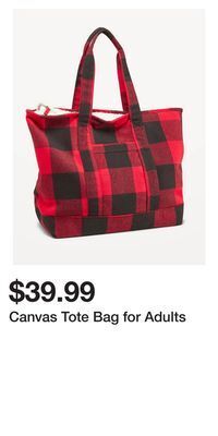 Old Navy Canvas tote bag for adults offer