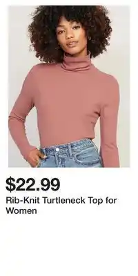 Old Navy Rib-knit turtleneck top for women offer