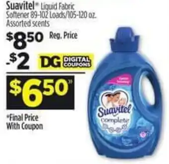 Dollar General Suavitel Liquid Fabric Softener 89-102 Loads offer
