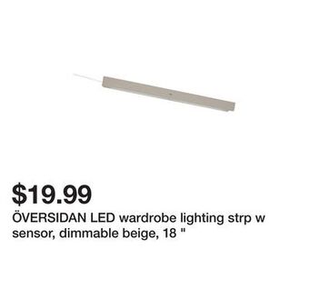 Ikea Översidan led wardrobe lighting strp w sensor, dimmable beige, 18 " offer