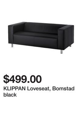 Ikea Klippan loveseat, bomstad black offer