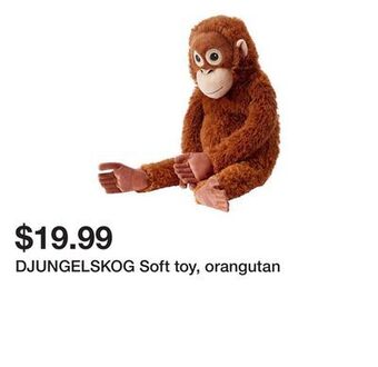 Ikea Djungelskog soft toy, orangutan offer