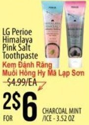Hmart LG Perioe Himalaya Pink Salt Toothpaste offer