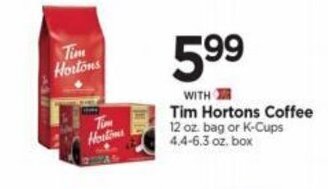 Tops Tim Hortons Coffee offer