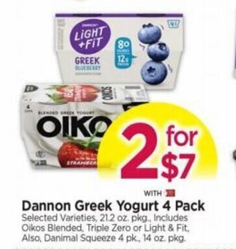 Tops Dannon Greek Yogurt 4 Pack offer