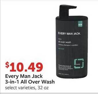 Fareway Every man jack 3-in-1 all over wash offer