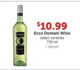 Fareway Ecco domani wine offer