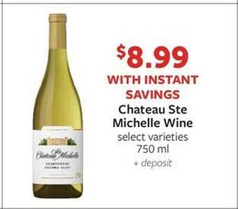 Fareway Chateau ste michelle wine offer