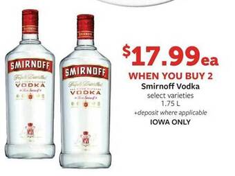 Fareway Smirnoff vodka offer