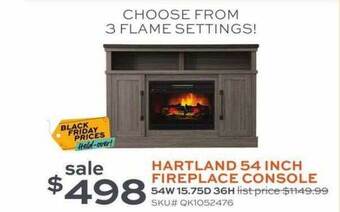 Slumberland Furniture Hartland 54 inch fireplace console offer