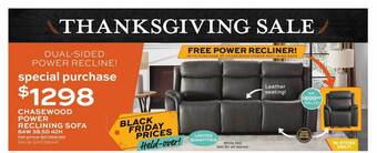 Slumberland Furniture Chasewood power reclining sofa offer