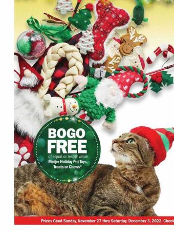 Meijer Meijer holiday pet toys, treats or chews offer
