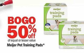 Meijer Meijer pet training pads offer