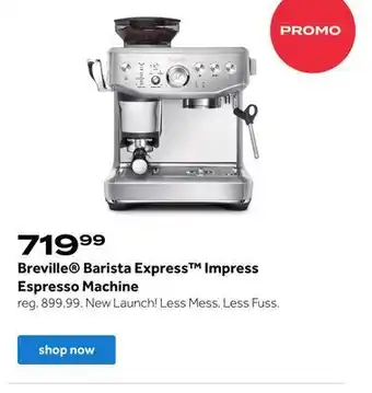 Bed Bath & Beyond Breville® barista express™ impress espresso machine offer