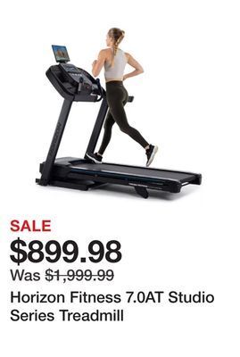 Dick's Sporting Goods Horizon fitness 7.0at studio series treadmill offer