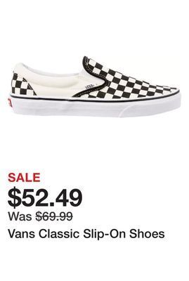 Dick's Sporting Goods Vans classic slip-on shoes offer