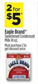 Dollar General Eagle brand sweetened condensed milk offer