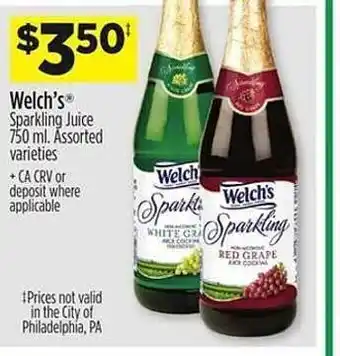 Dollar General Welch's sparkling juice assorted varieties offer
