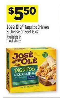 Dollar General José olé taquitos chicken & cheese or beef offer