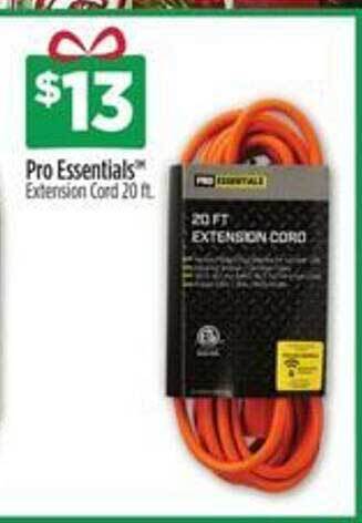 Dollar General Pro essentials extension cord 20 ft. offer