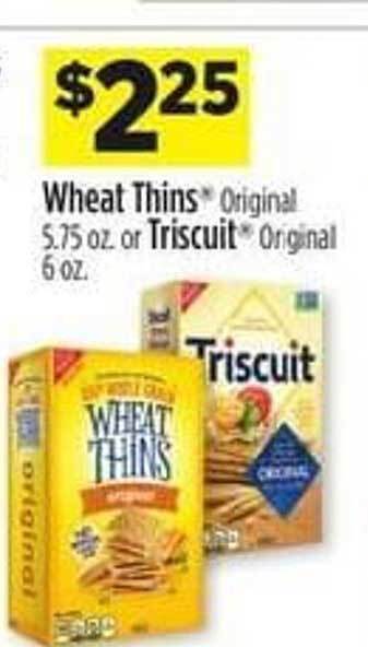 Dollar General Wheat thins original or triscuit original offer