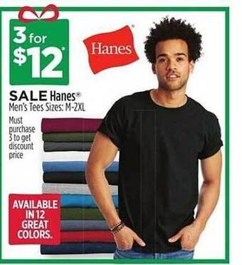 Dollar General Hanes men's tees offer