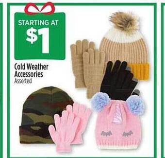 Dollar General Cold weather accessories offer
