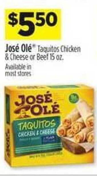 Dollar General José olé taquitos chicken & cheese or beef offer
