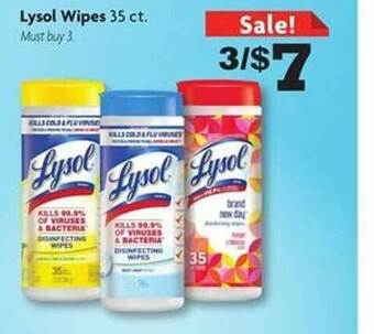 Family Dollar Lysol wipes 35 ct. offer