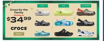 Academy Crocs for the family offer