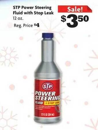 Family Dollar Stp power steering fluid with stop leak offer