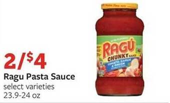 Fareway Ragu pasta sauce offer
