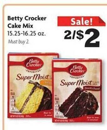 Family Dollar Betty crocker cake mix offer