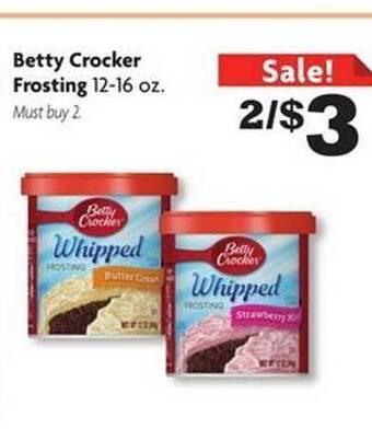 Family Dollar Betty crocker frosting offer