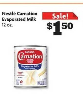 Family Dollar Nestlé carnation evaporated milk offer