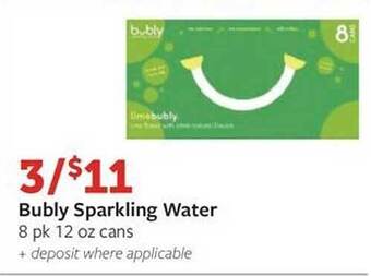 Fareway Bubly sparkling water offer
