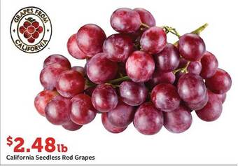 Fareway California seedless red grapes offer