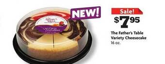 Family Dollar The father's table variety cheesecake offer
