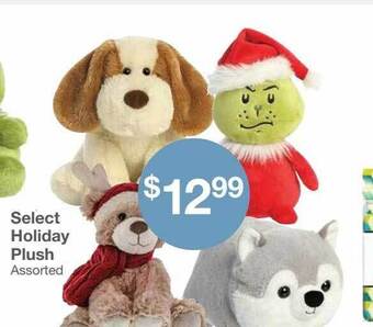 Kinney Drugs Select holiday plush offer