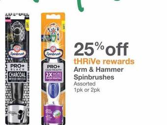 Kinney Drugs Arm & hammer spinbrushes offer
