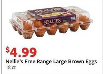 Fareway Nellie's free range large brown eggs offer