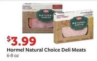 Fareway Hormel natural choice deli meats offer