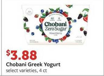 Fareway Chobani greek yogurt offer