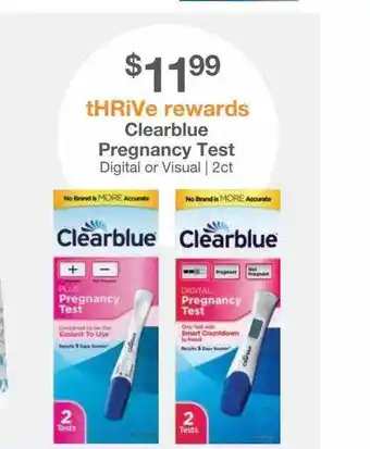 Kinney Drugs Clearblue pregnancy test offer