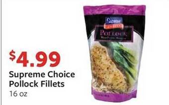 Fareway Supreme choice pollock fillets offer