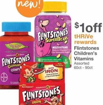 Kinney Drugs Flintstones children's vitamins offer