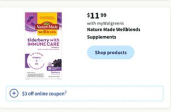 Walgreens Nature made wellblends supplements offer