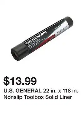 Harbor Freight Tools 22 in. x 118 in. nonslip toolbox solid liner offer