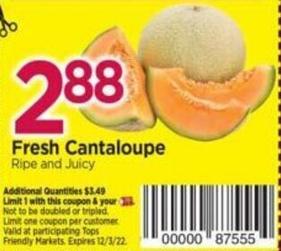 Tops Fresh Cantaloupe offer