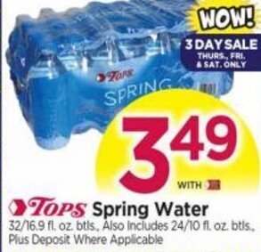 Tops Tops Spring Water offer